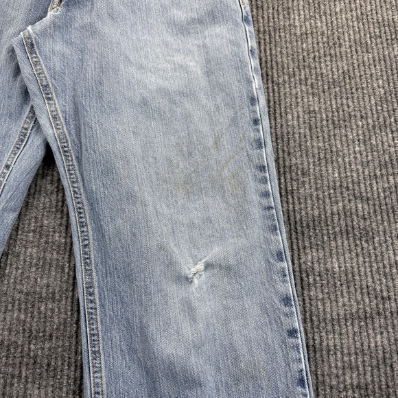 Cinch Jeans Mens 30x28 Light Wash Blue Straight Leg Denim Distressed Western - Picture 2 of 9